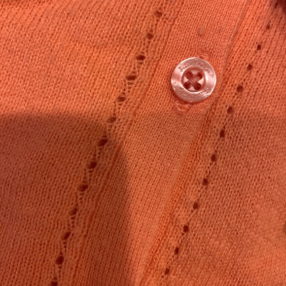 Lilly Pulitzer melon colored light weight button down cardigan. - Picture 3 of 5
